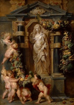 La Statue de Cérès Baroque Peter Paul Rubens Peinture à l'huile